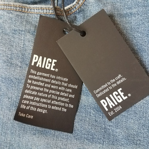 Paige Jacqueline High Rise Embellished Fringe Crop - Picture 5 of 7